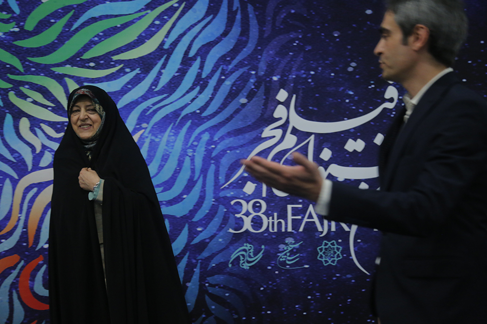 حضور سید عباس صالحی و معصومه ابتکار در کاخ جشنواره فیلم فجر