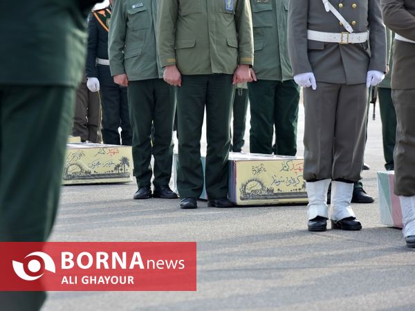 ورود پیکر مطهر شش شهید گمنام به آذربایجان غربی