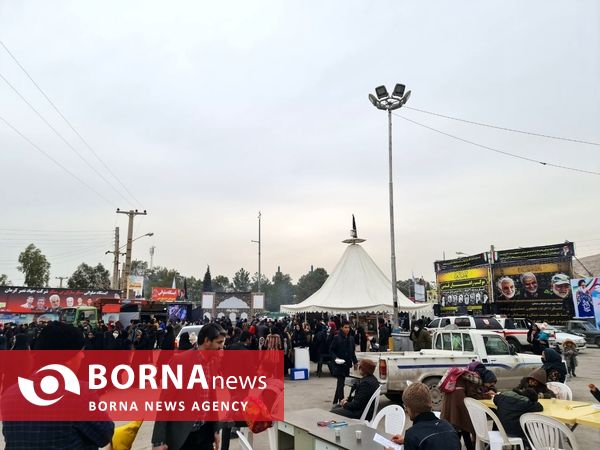 حال و هوای مسیر منتهی به گلزار شهدا کرمان 