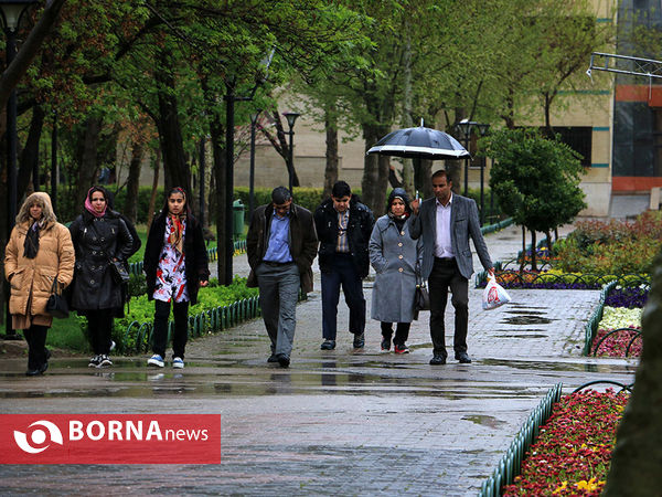 روز بارانی طبیعت در مشهد