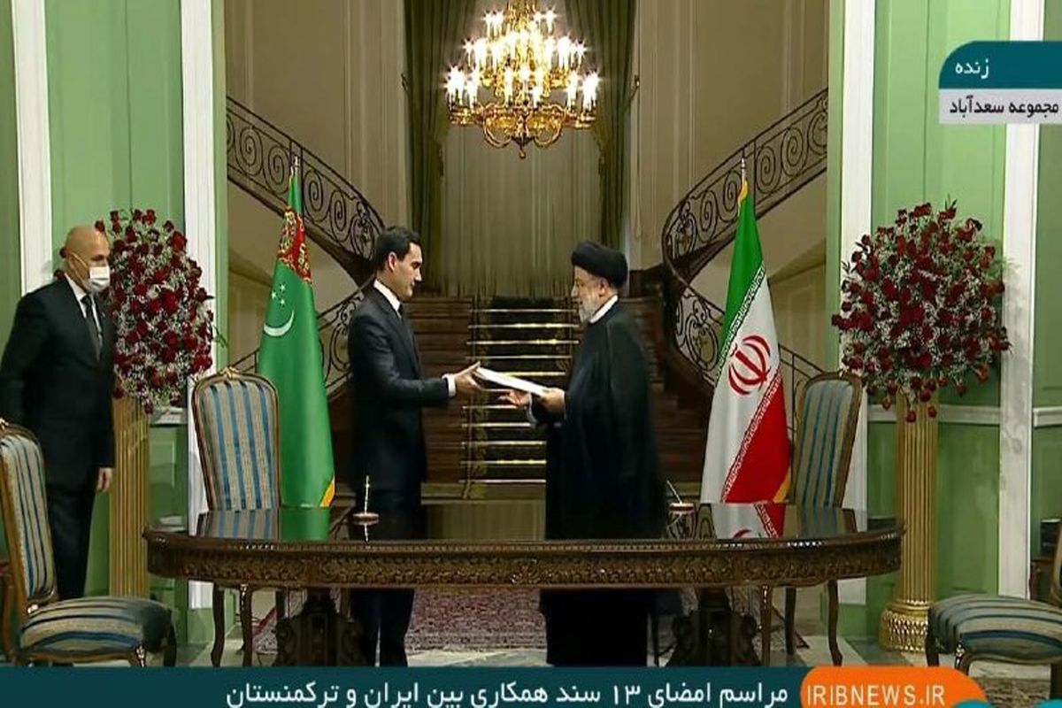 مراسم امضای اسناد همکاری ایران و ترکمنستان/ جزئیات تفاهم‌نامه ها