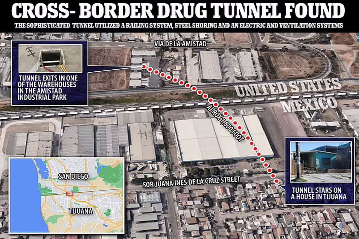 کشف تونل قاچاق مواد مخدر به طول شش زمین فوتبال!+تصاویر