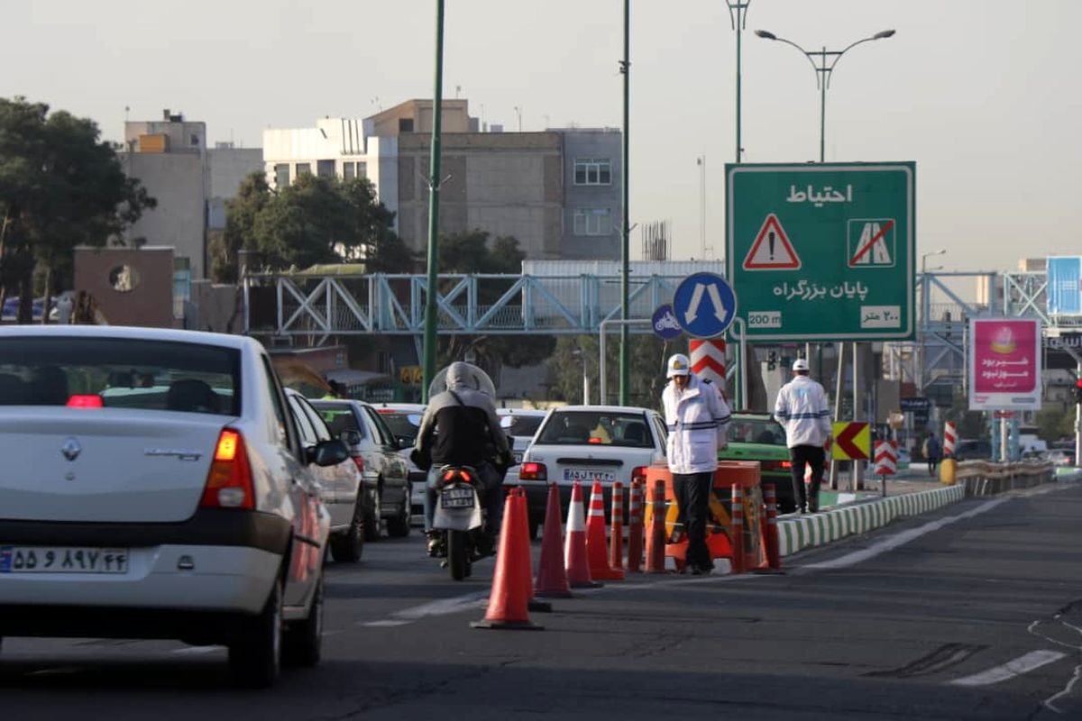 وضعیت ترافیکی معابر اصلی تهران در هشتمین روز از مردادماه 